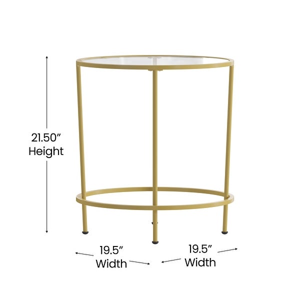 Signature Design by Ashley Coylin End Table - Tempered Glass Table