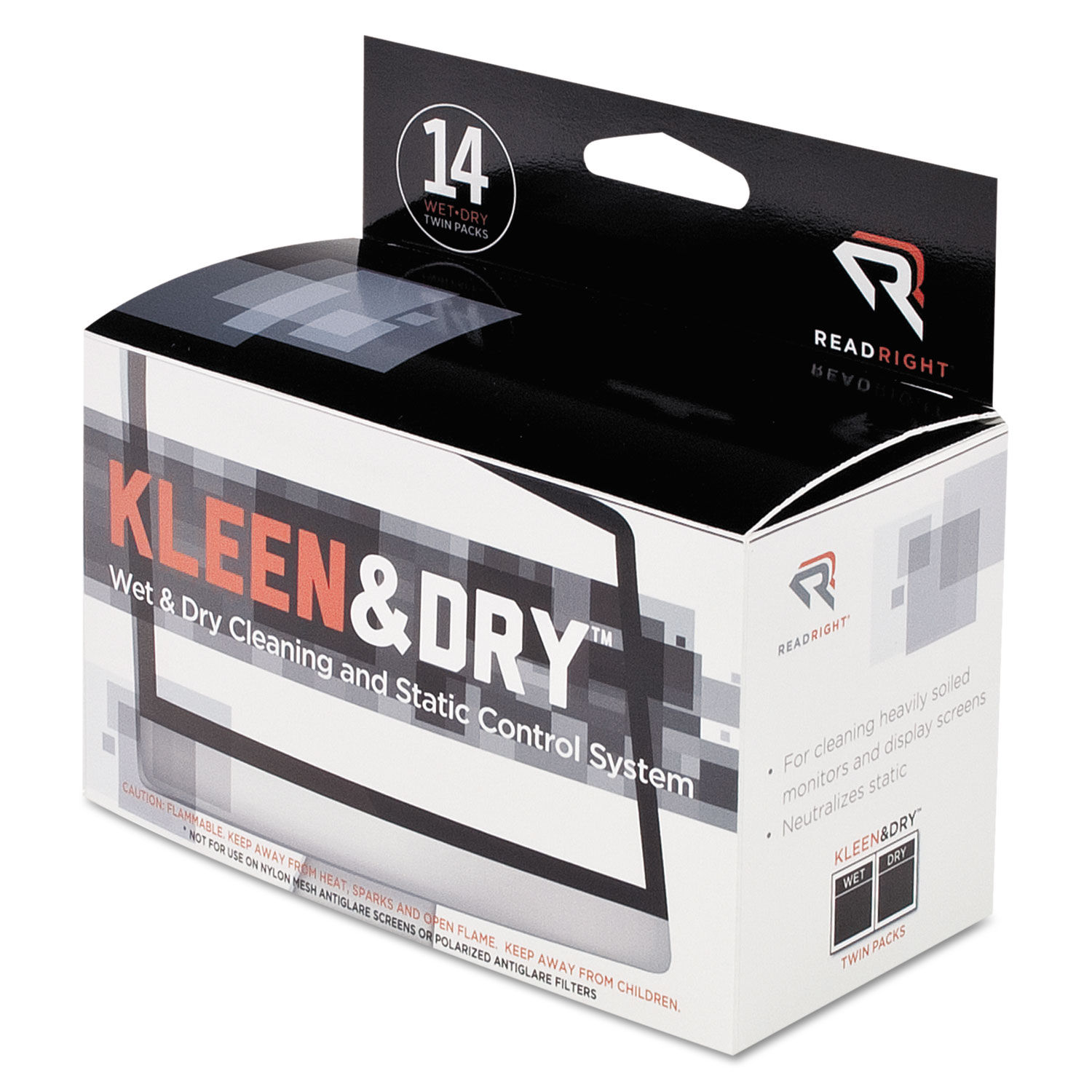 Two Step ScreenKleen Wet and Dry Cleaning Wipes by Read Rightandreg; REARR1205