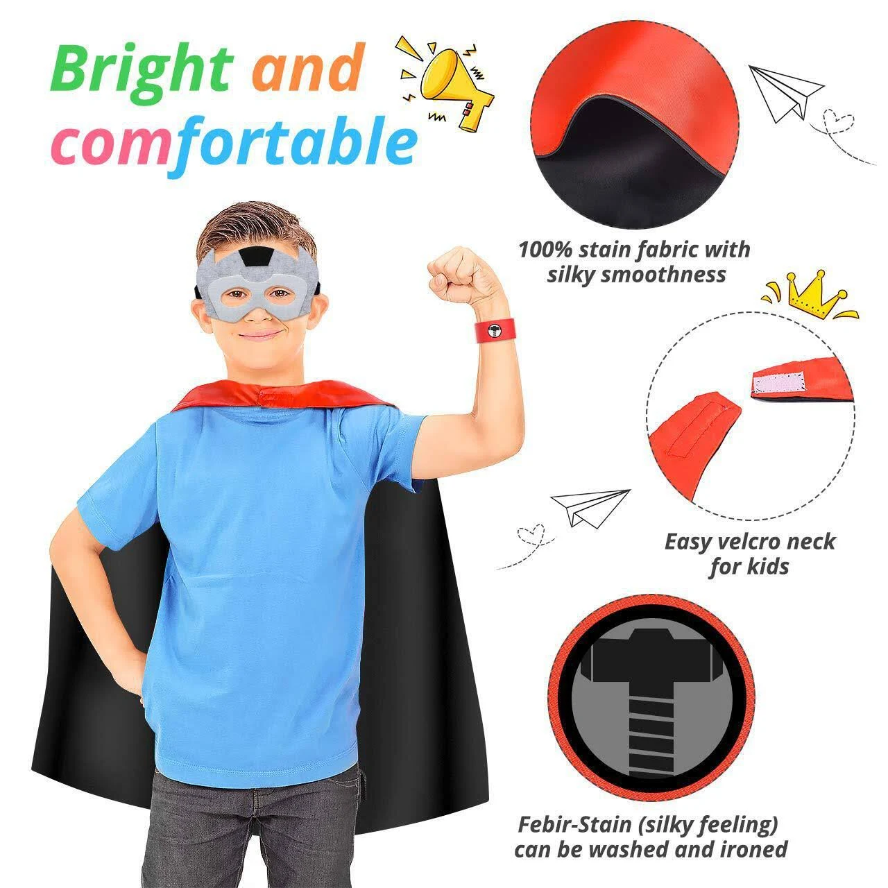 ROKO Superhero Capes， Toys for 3-10 Year Old Boys