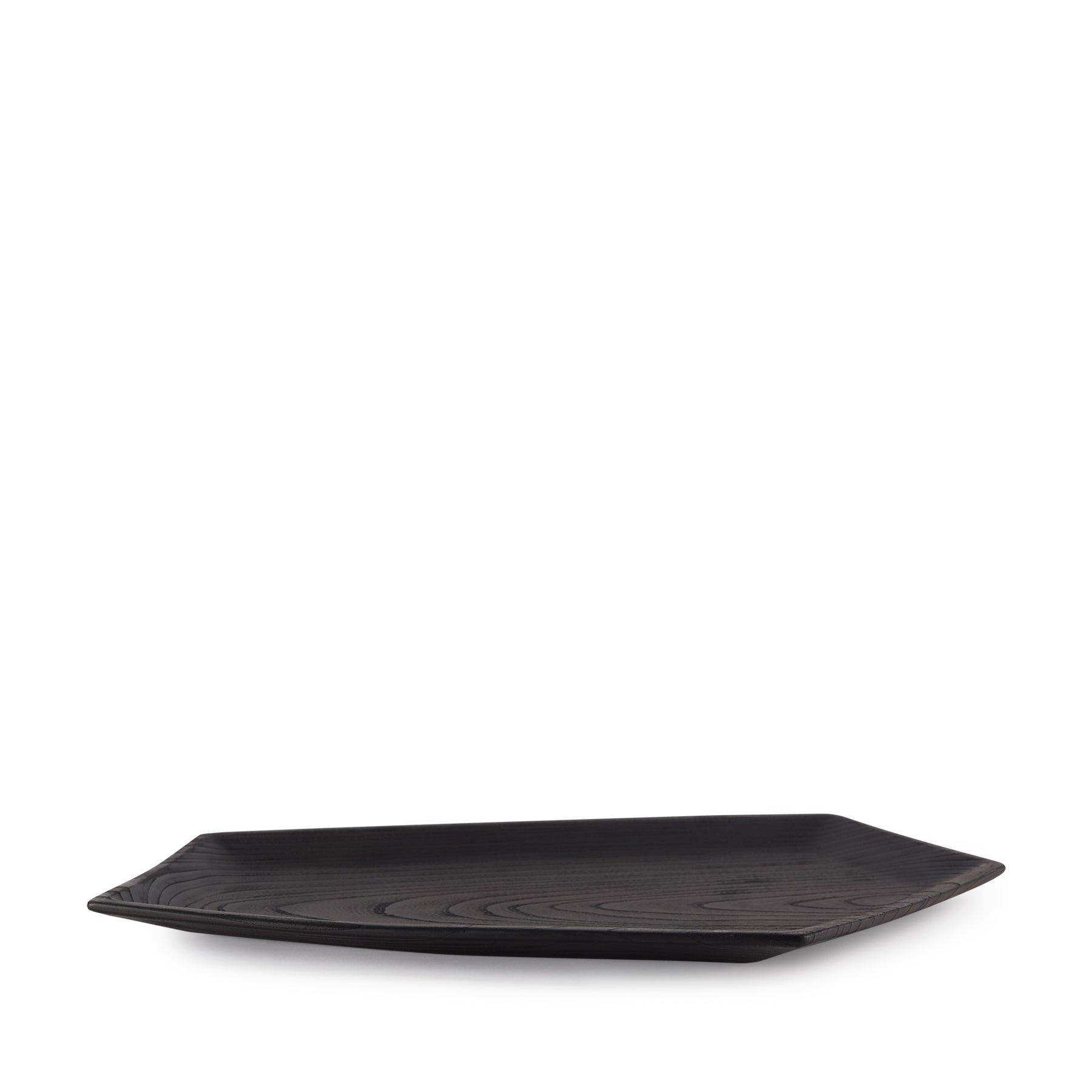 #10 Japanese Zelkova Pentagon Tray in Black