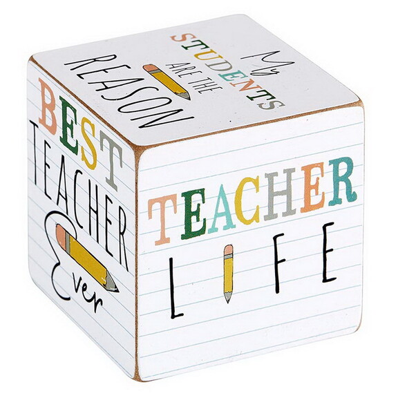 Heartfelt N1667 Quote Cube   Teacher Life