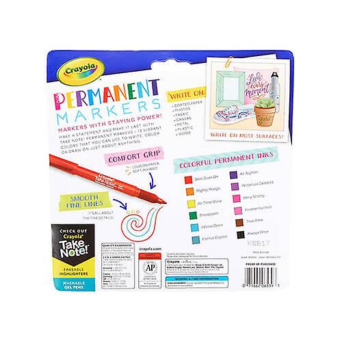 Crayola Take Note! Permanent Marker Assorted (12pk)