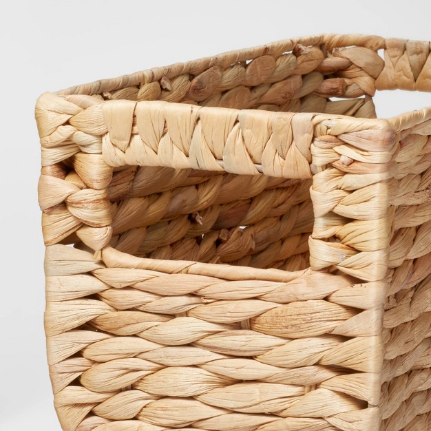 Woven Water Hyacinth Rectangular Basket