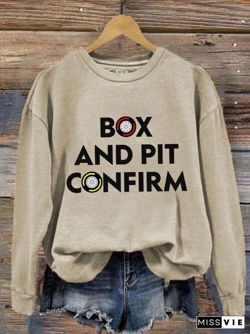 Women's box and pit confirm sweatshirt