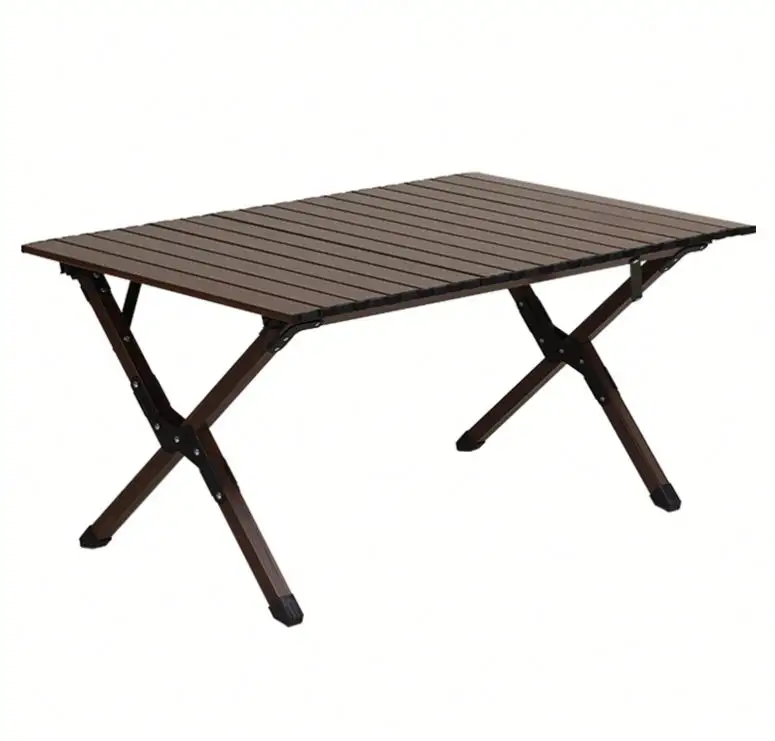 Outdoor Furniture Customized Beach  Lightweight BBQ Picnic Egg Roll Garden Aluminum Camping Table