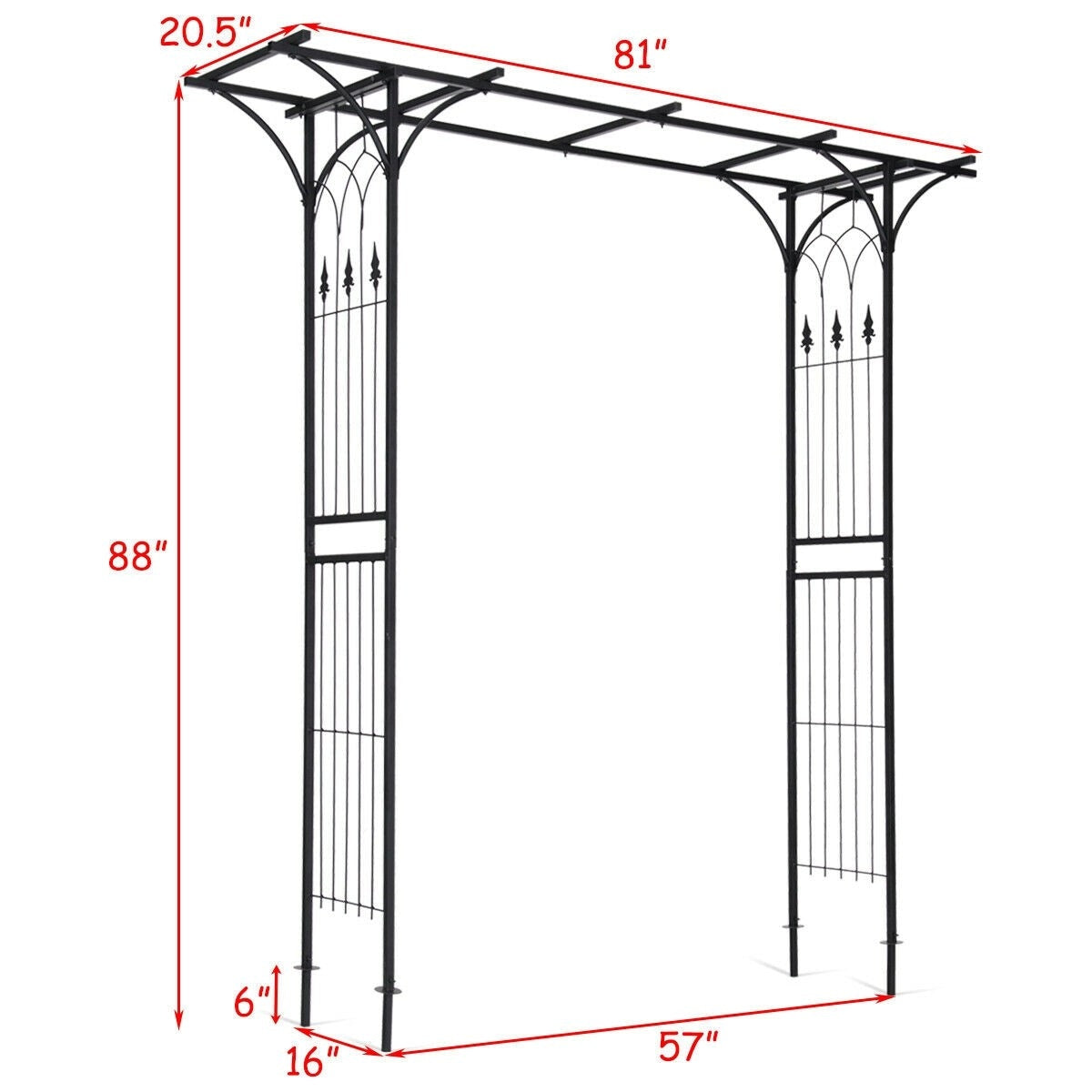 Metal Pergola Garden Arbor Arch Wedding Arch for Outdoor Patio Backyard