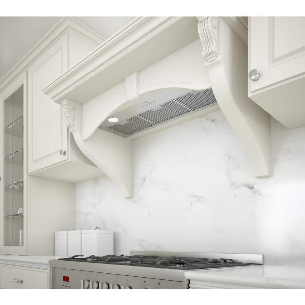 Ancona Inserta III 36 in Ducted Insert Range Hood in Stainless Steel with LED and Night Light Feature