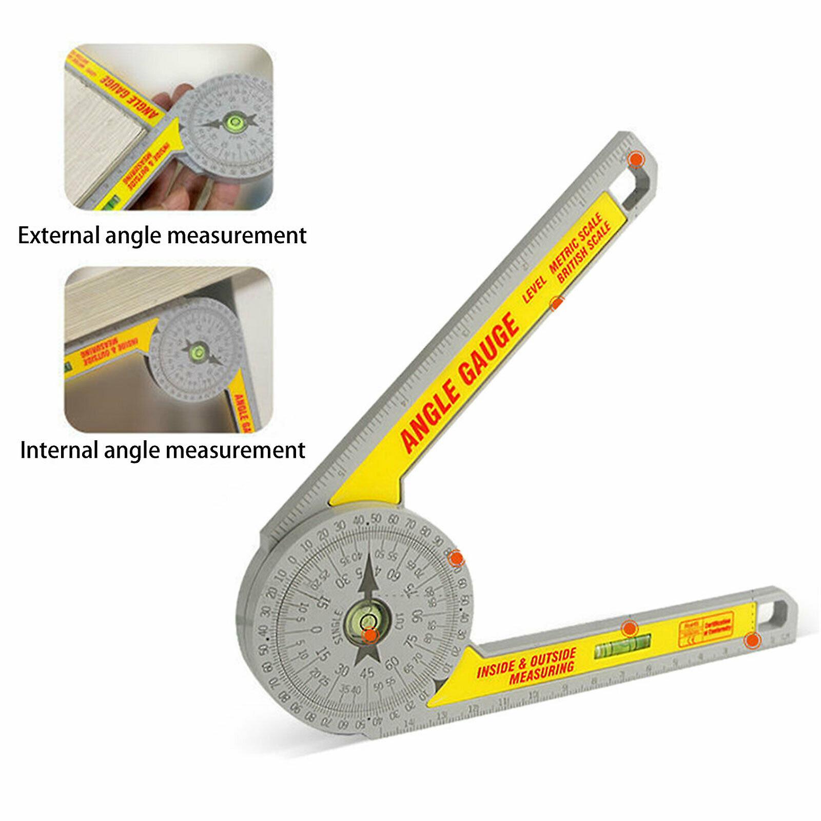 Angle Finder Miter Saw Protractor Measuring Ruler Tool Goniometer Pro Durable