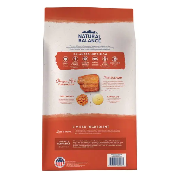 Natural Balance 24 lb Limited Ingredient Diets Salmon and Sweet Potato Dry Dog Food Formula