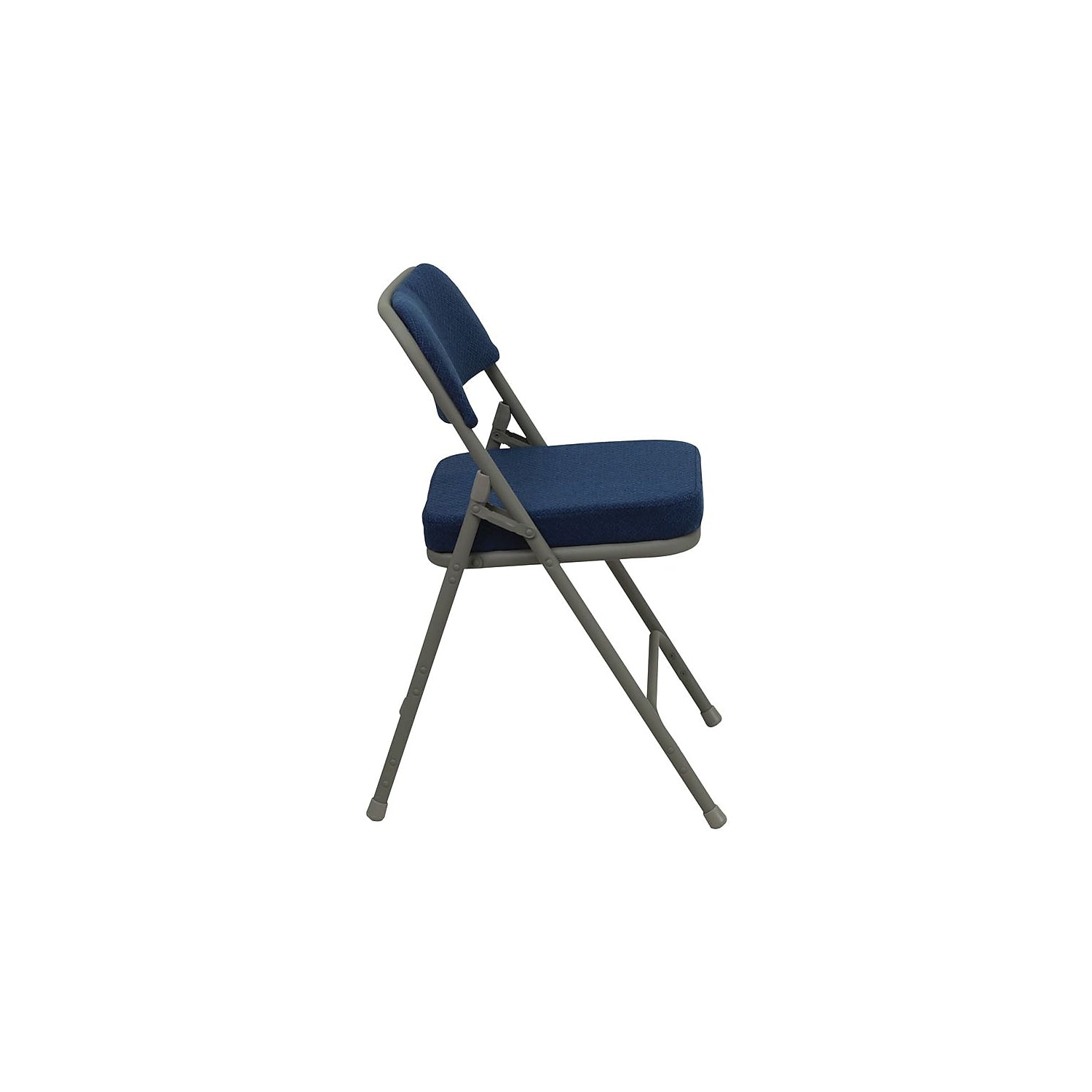 Flash Furniture Premium Curved Fabric Armless Folding Chair Navy 20/Pack 20HF3MC320AFNVY