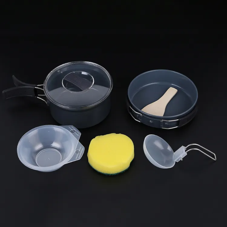 YOUQI Picnic Hiking Utensils Camping Cooking Set Cookware Portable Camp Tool Folding Dinnerware Set