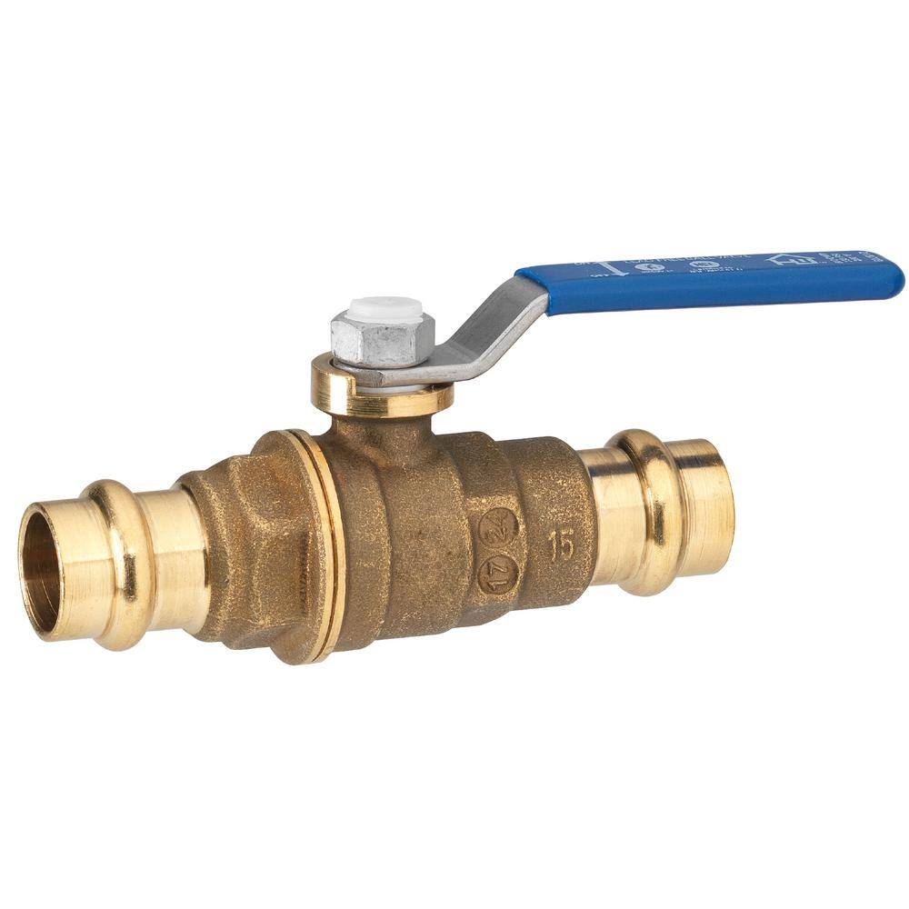 HOMEWERKS 2 in. Press x 2 in. Press Lead Free Brass Ball Valve 116-6-2-2