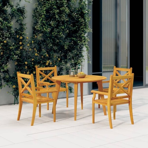 vidaXL 3/5/7/9 Piece Patio Dining Set Solid Wood Acacia