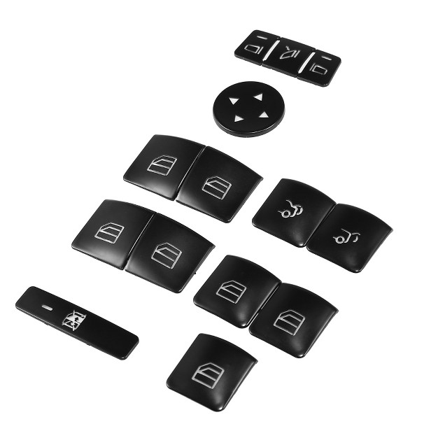 Unique Bargains Front Rear Left Right Door Armrest Window Switch Button Cover For Mercedes benz E550 2010 2015 Black