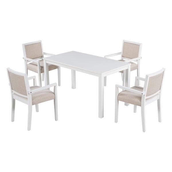 Wood 5-Piece Dining Table Set