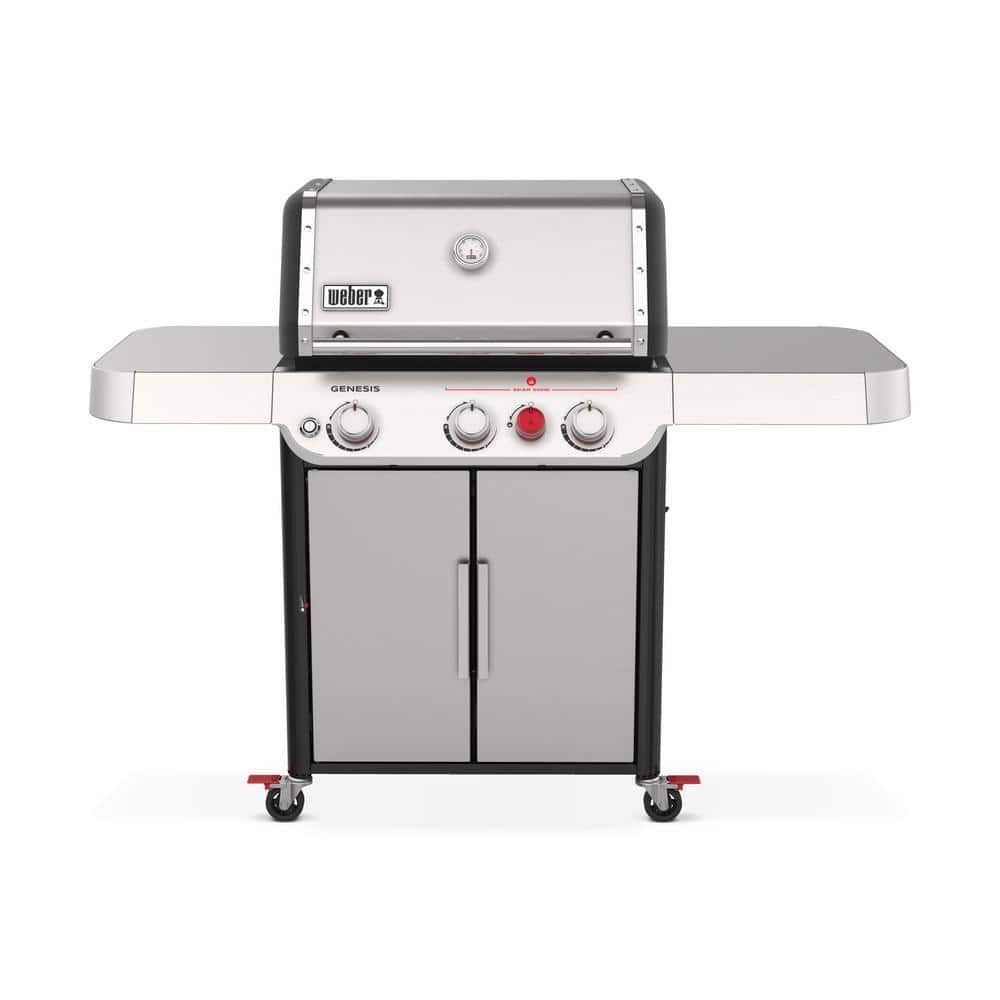 Weber Genesis S-325s 3-Burner Propane Gas Grill in Stainless Steel with Built-In Thermometer 35300001