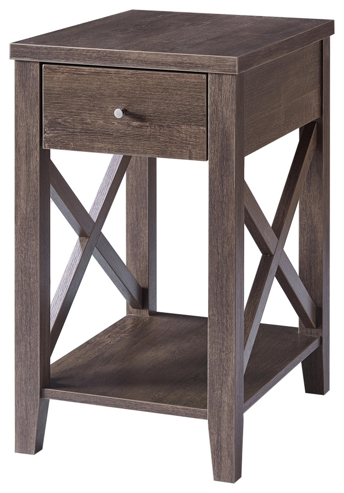 Side Table Storage Drawer and Shelf   Transitional   Side Tables And End Tables   by Sintechno  Inc.  Houzz