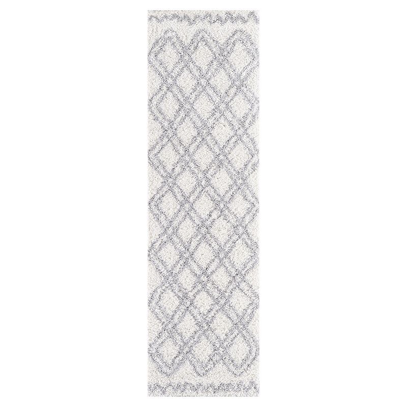 Loomaknoti Danoldia Gray and Cream Shag Rug