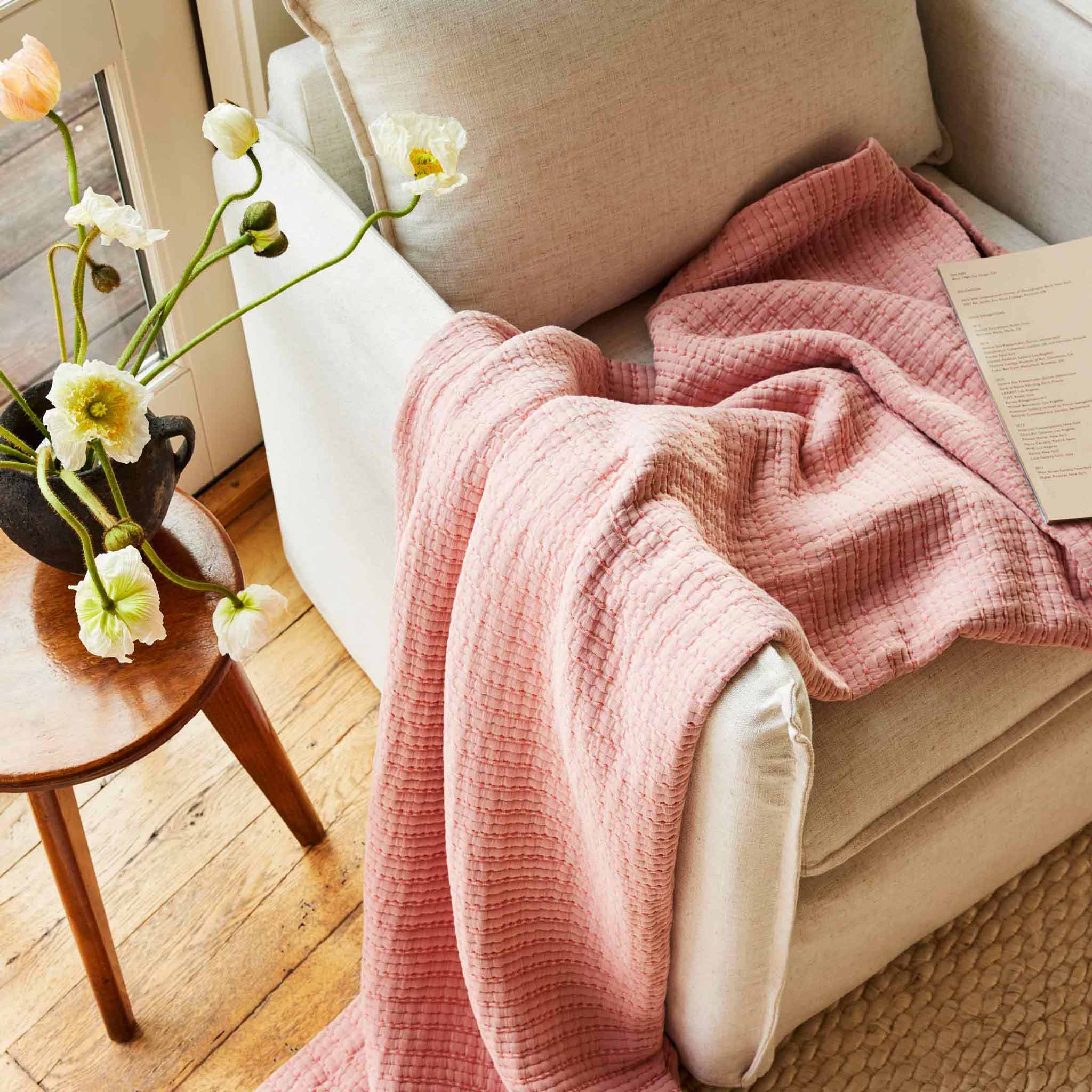 Lightweight Textured Throw Blanket