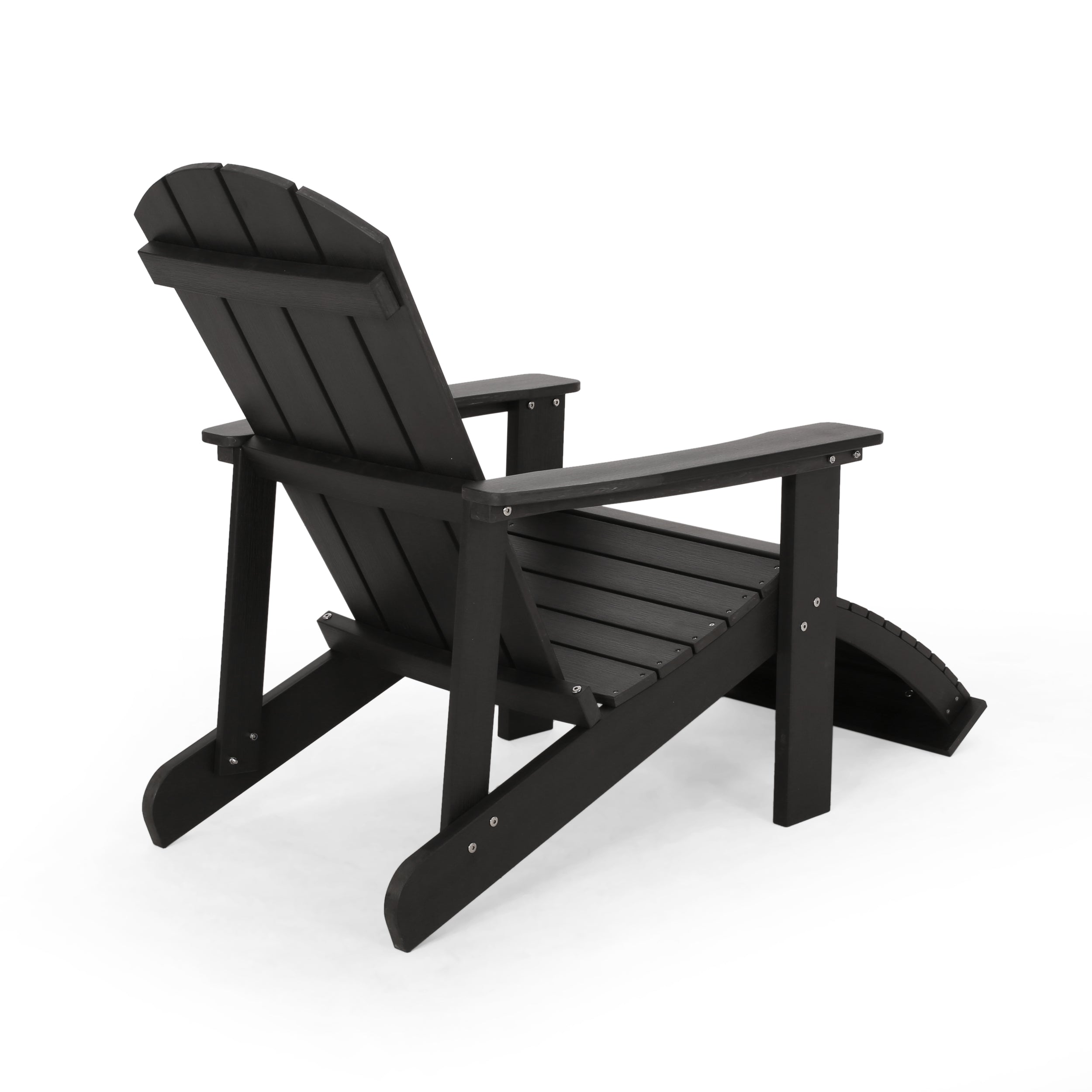 Matriel Outdoor Adirondack Chair with Retractable Ottoman (Set of 2)