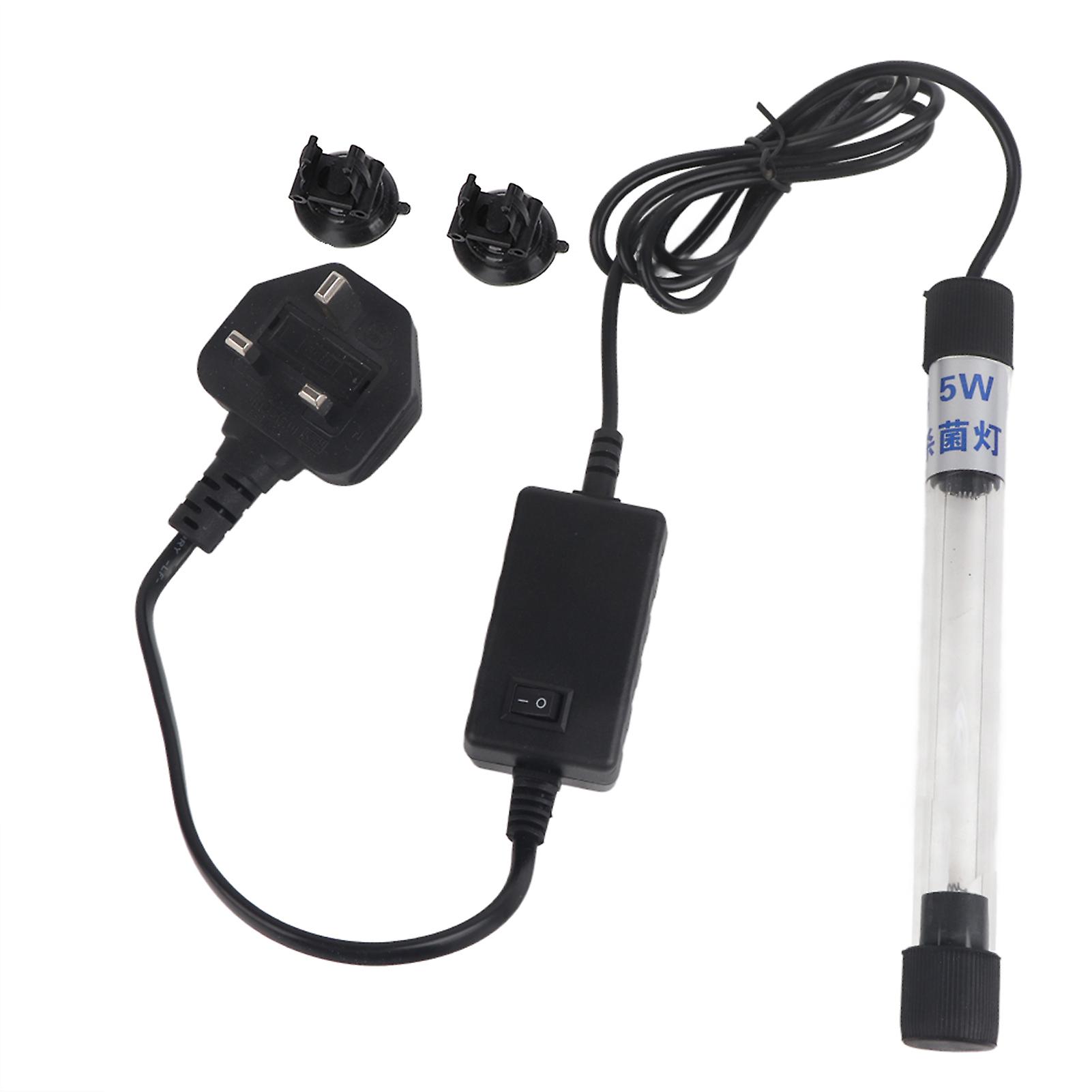 Uv Sterilization Lamp Fish Tank Aquarium Water Disinfection Light Uk Plug 220-240v Uk Plug 5w