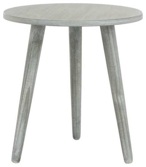 Niles Round Accent Table Slate Gray   Midcentury   Side Tables And End Tables   by Peachtree Fine Furniture  Houzz