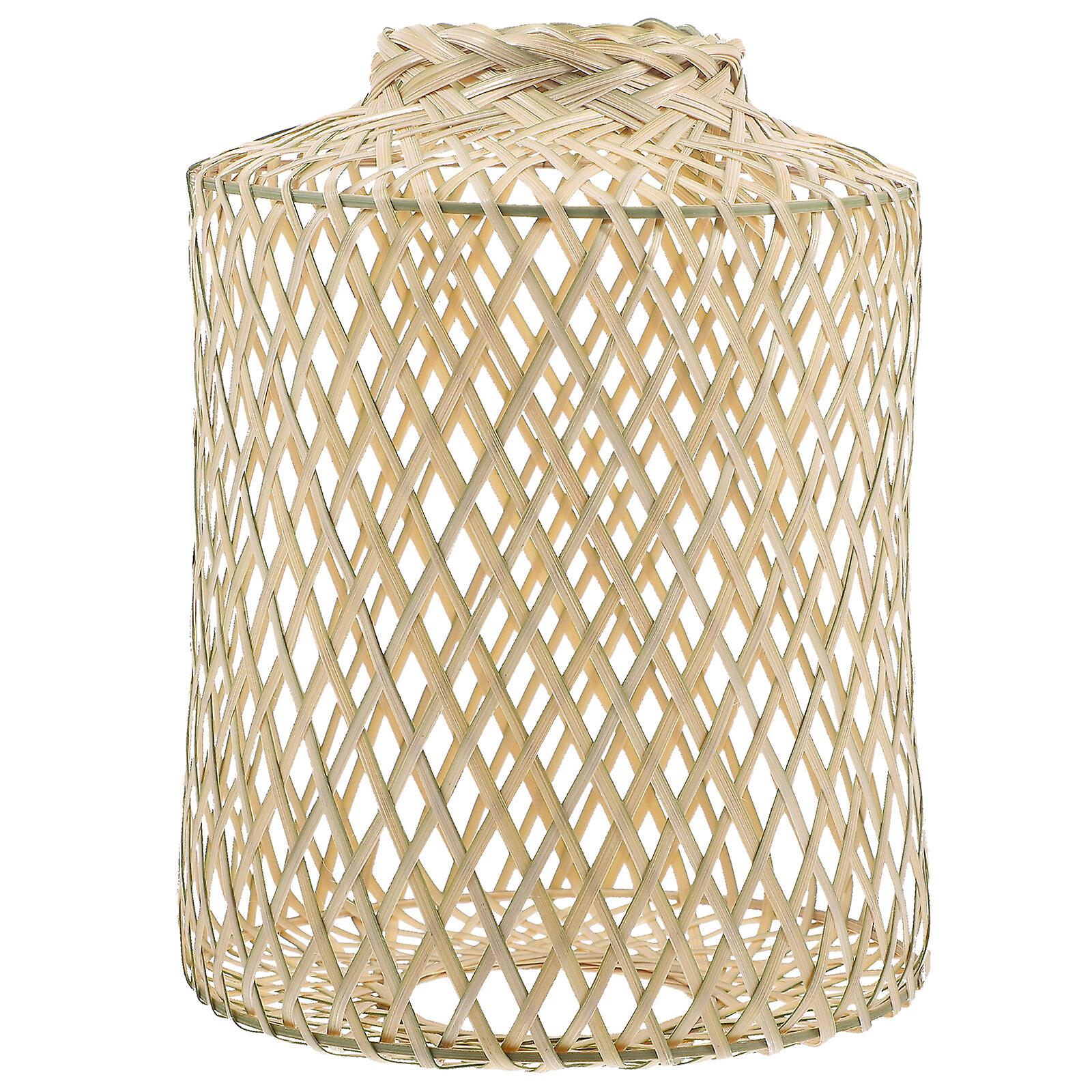 Pastoral Style Lamp Cover Bamboo Woven Lampshade Woven Bamboo Lamp Cover Lampshade Decor