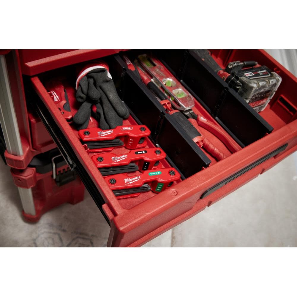 Milwaukee 9 Key Folding Hex Key Set SAE 48-22-2181 from Milwaukee