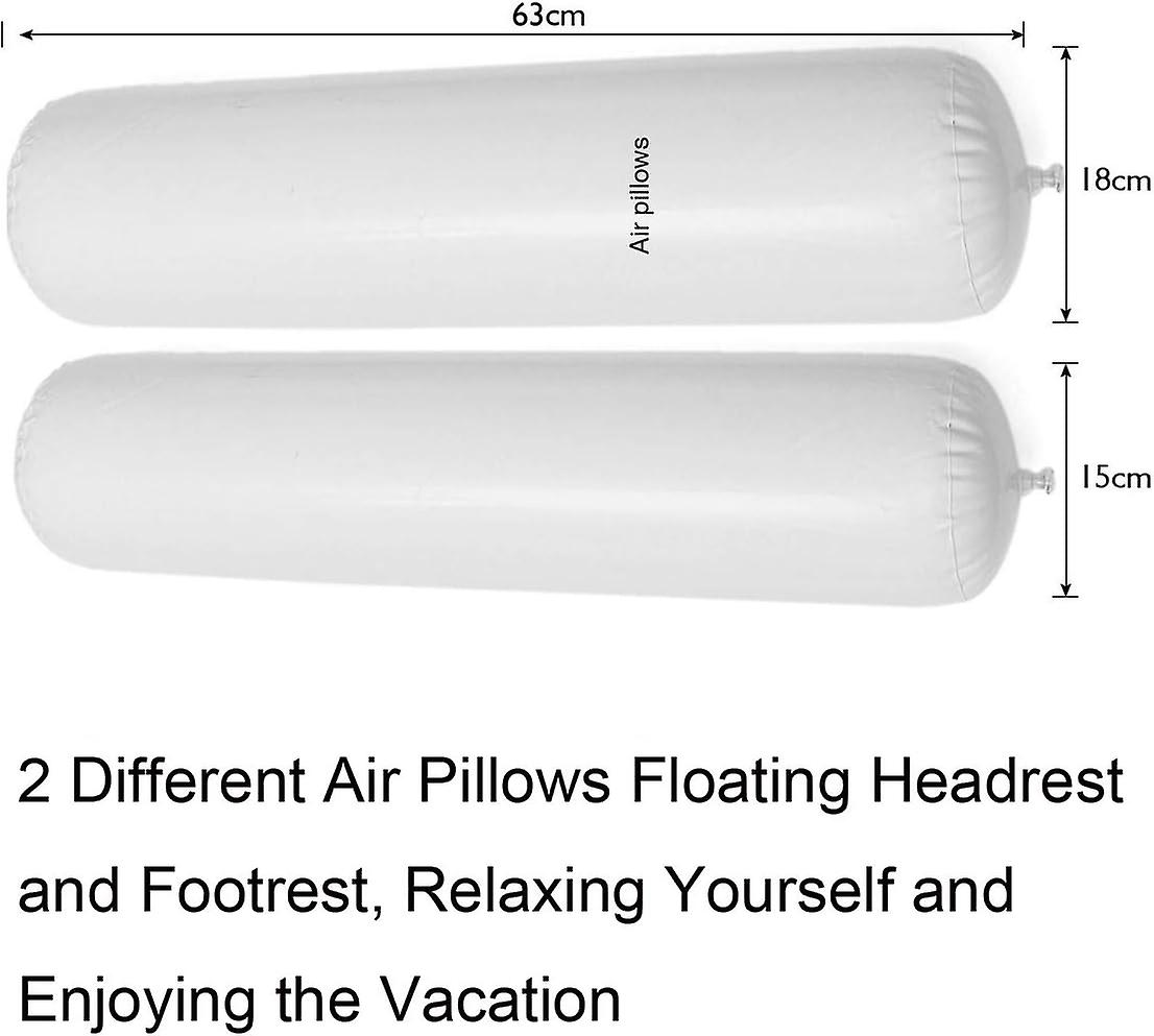Pool Floats For Adults， Inflatable Hammock Lounge For Vacation， Blue Swimming Pool Floats， Floating Bed， Lazy River Float