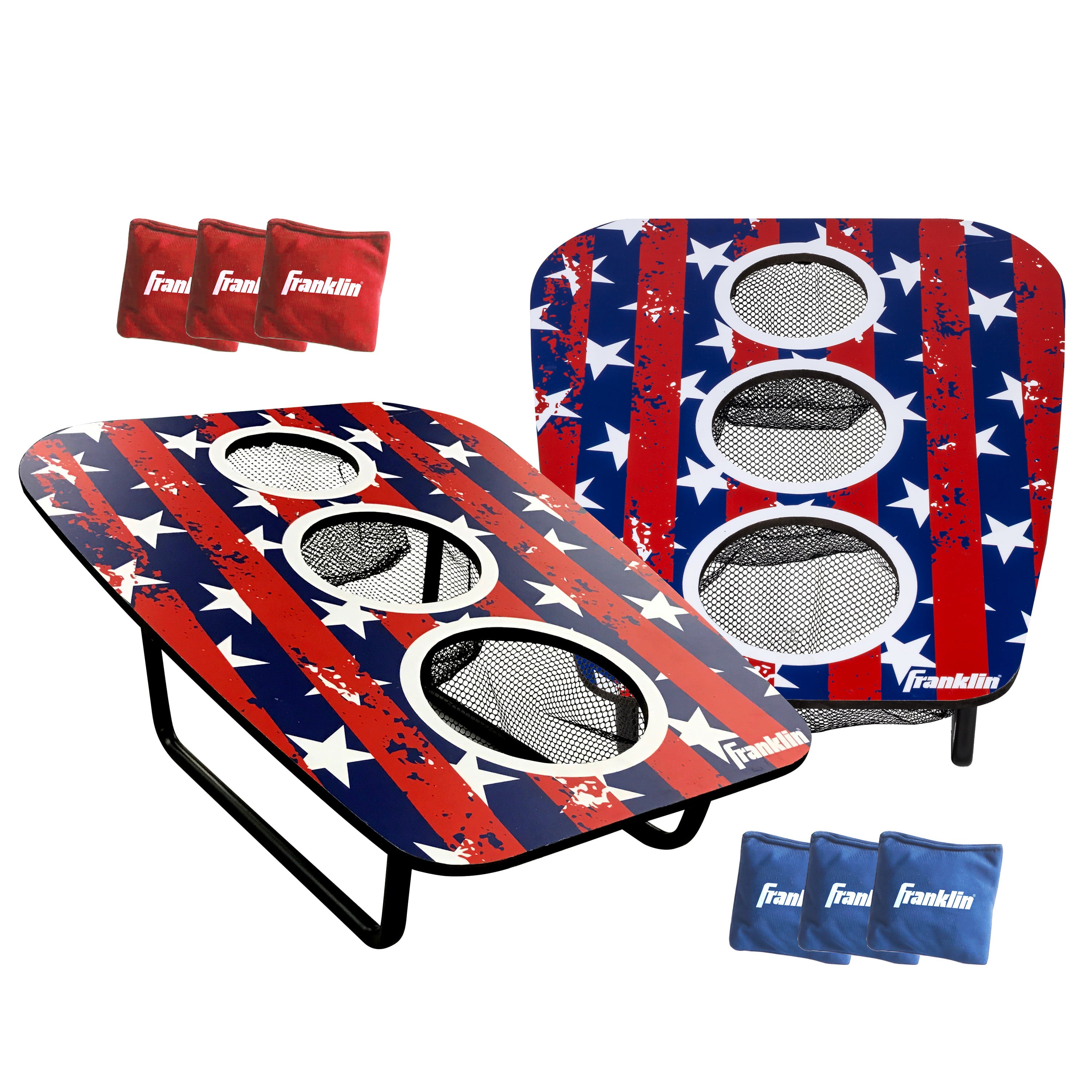 Franklin Sports Cornhole Set - 3 Hole Bean Bag Toss Boards + Bags