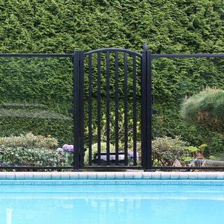 PEAK Aquatine 3 ft. x 4 ft. Black Aluminum Fence Pool Gate 56163