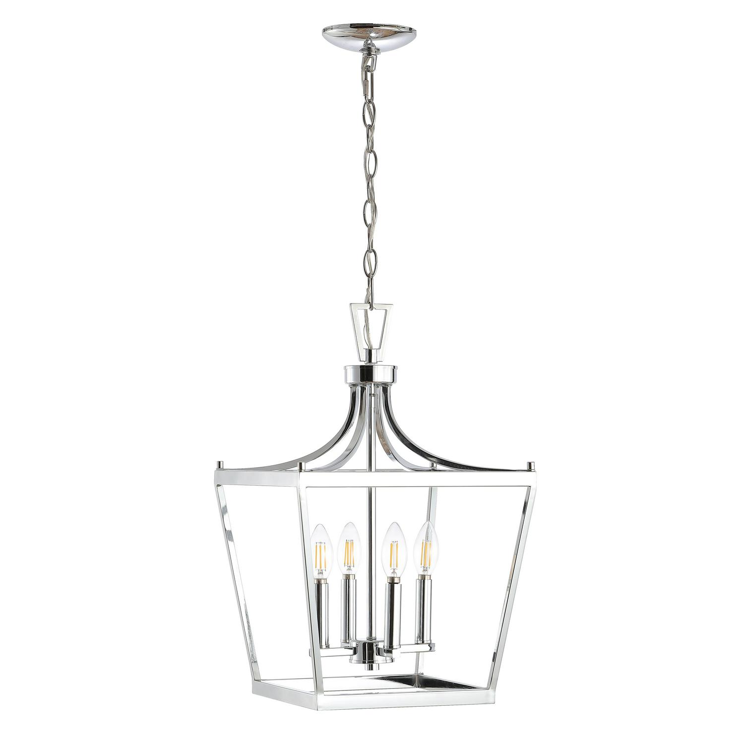 Safavieh Nichi 4 Light Industrial Pendant， Chrome