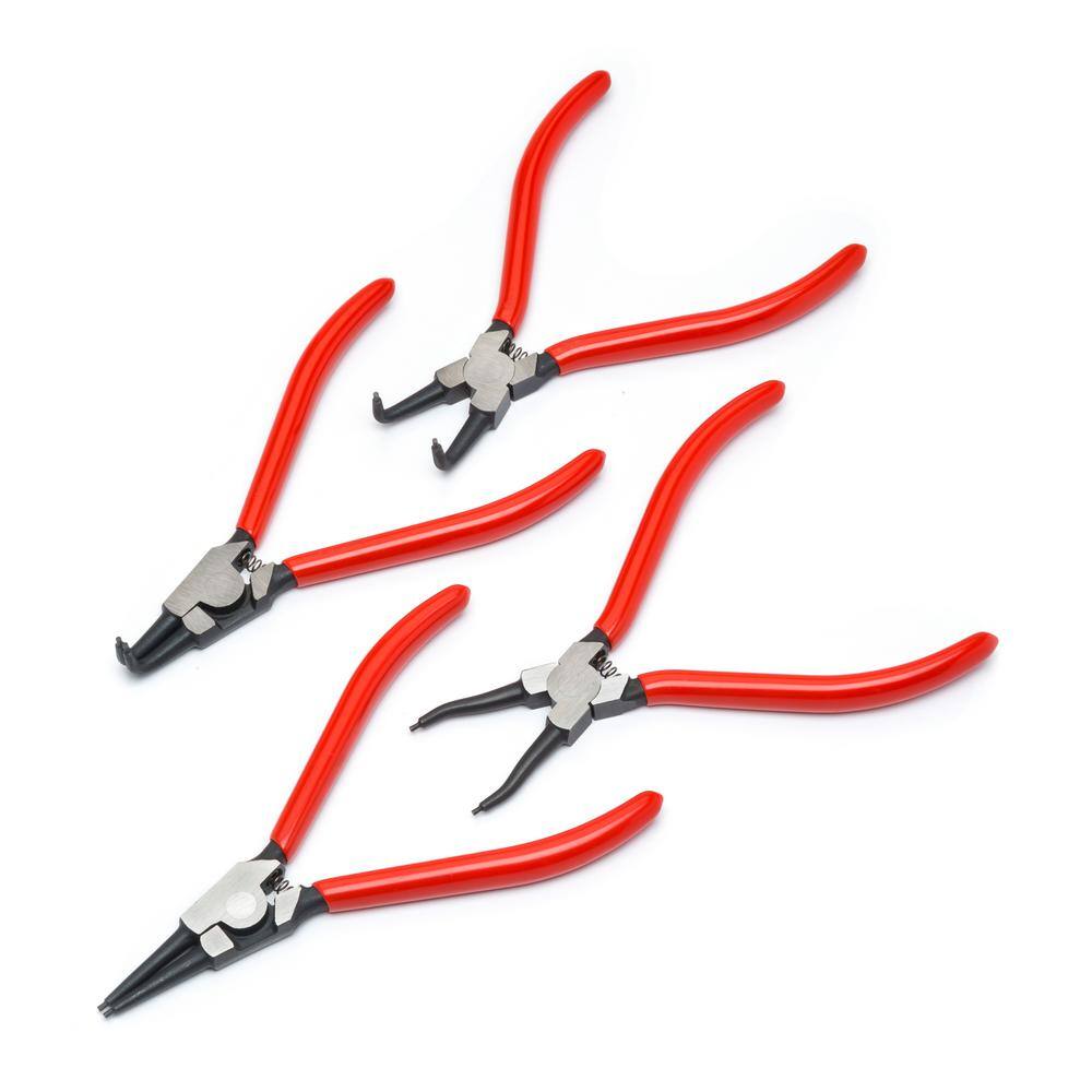 GEARWRENCH 7 in. Fixed Tip Internal and External Snap Ring Plier Set (4-Piece) 82150