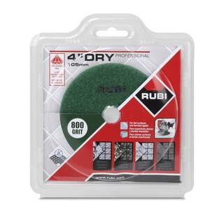 Rubi 4 in. 800 Grit Resin Dry Polishing Pad 61932