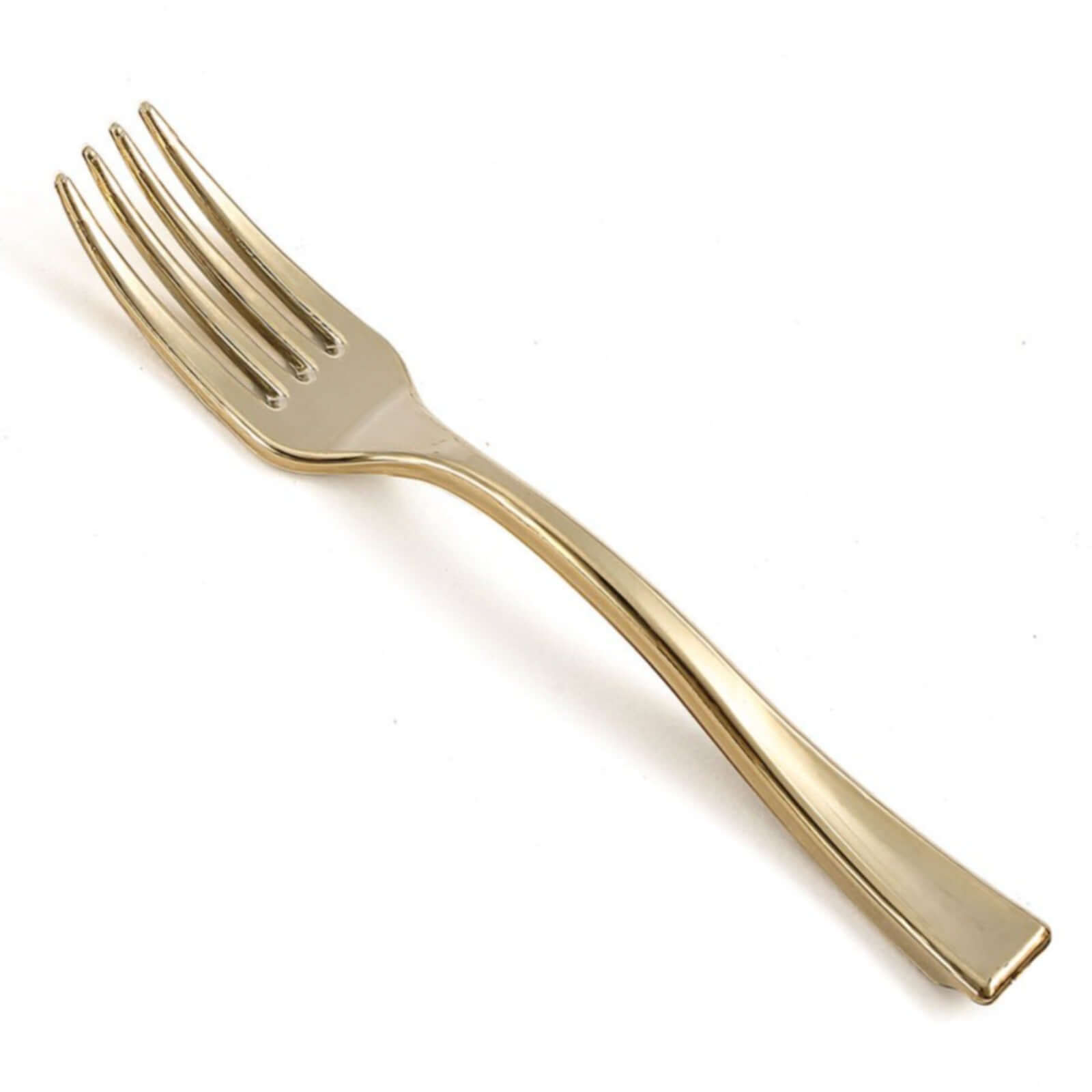 24 Pack Gold Mini Heavy Duty Plastic Dessert Forks, Appetizer Forks 4