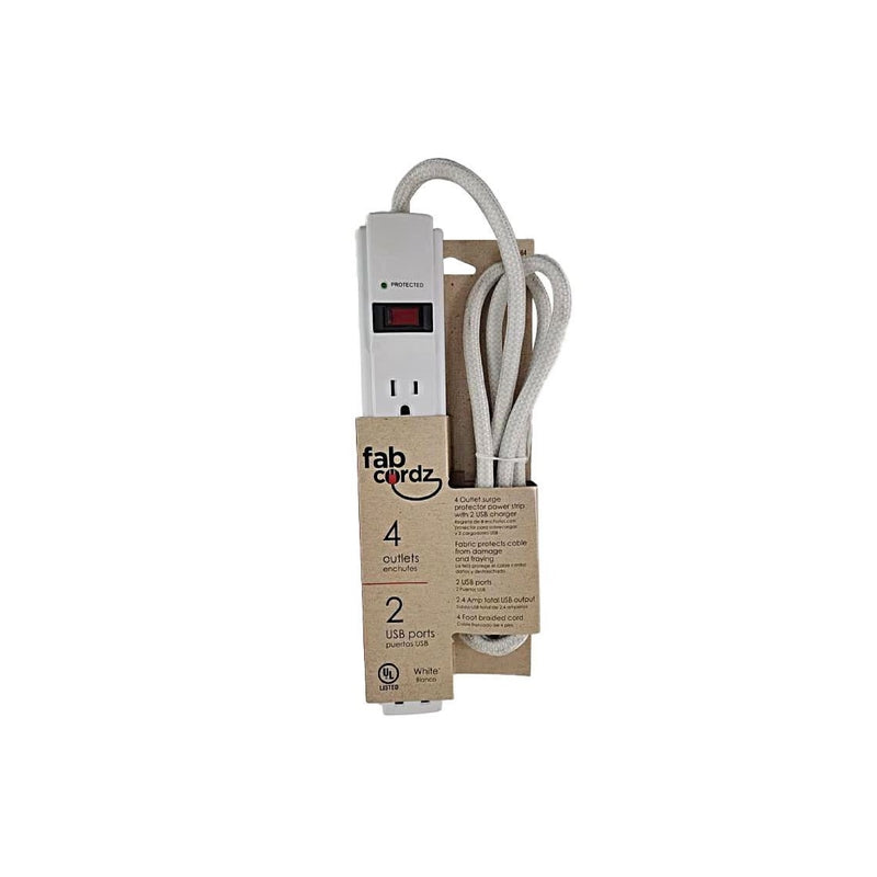 SURGE BRD 4 OUTLET WHT