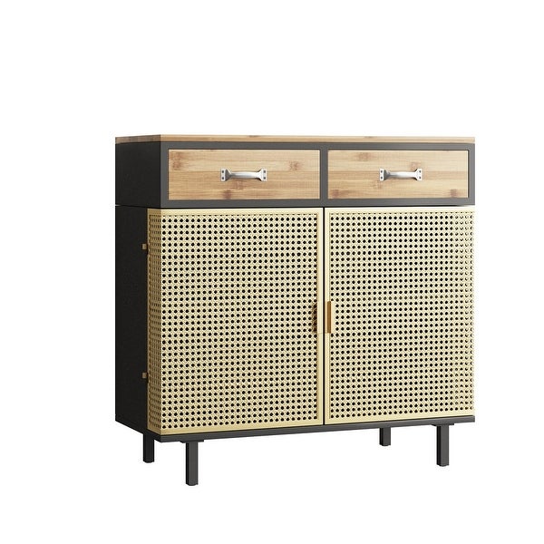 2 Drawers Sideboard， Modern Furniture Decor Storage Cabinet