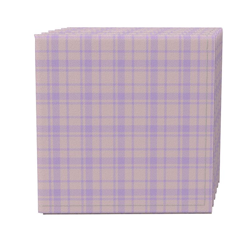 Napkin Set of 4， 100% Cotton， 20x20， Plaid 27