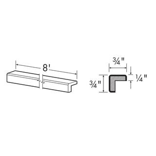 Home Decorators Collection Manganite Assembled 96x0.75x0.75 in. Outside Corner Molding OSC8-MG