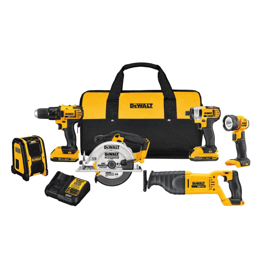 DW 20 V MAX Compact 6 TOOL Combo Kit DCK620D2 from DW