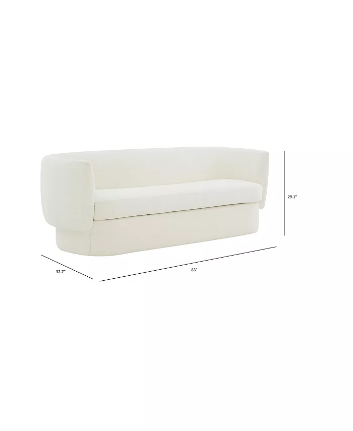 Safavieh Mariano 83 Boucle Curved Sofa