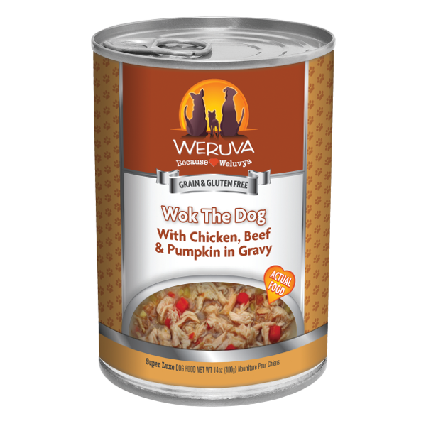 Weruva Wok the Dog with Chicken， Beef and Pumpkin in Gravy Canned Dog Fo