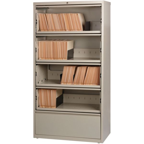 Lorell 5 Drawer Lateral File Cabinet， Letter/Legal/A4， 36