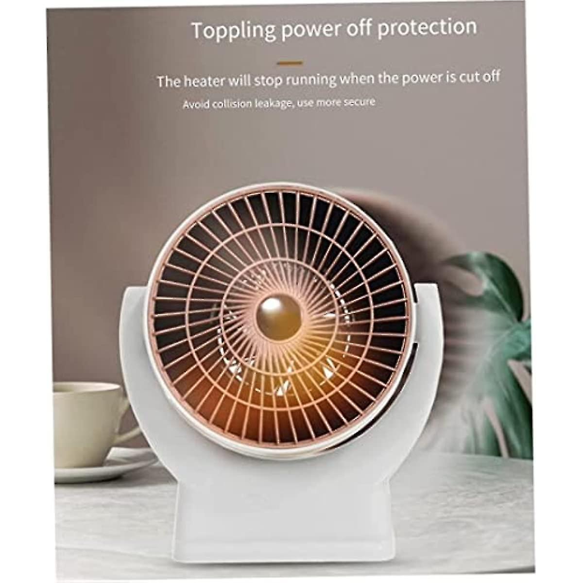 Space Heater Electric Fan Heater 800w Small Heater With Overheat and Tip-over Protection 220v Energy Saving Heater For Home Office Dorm (uk Plug)