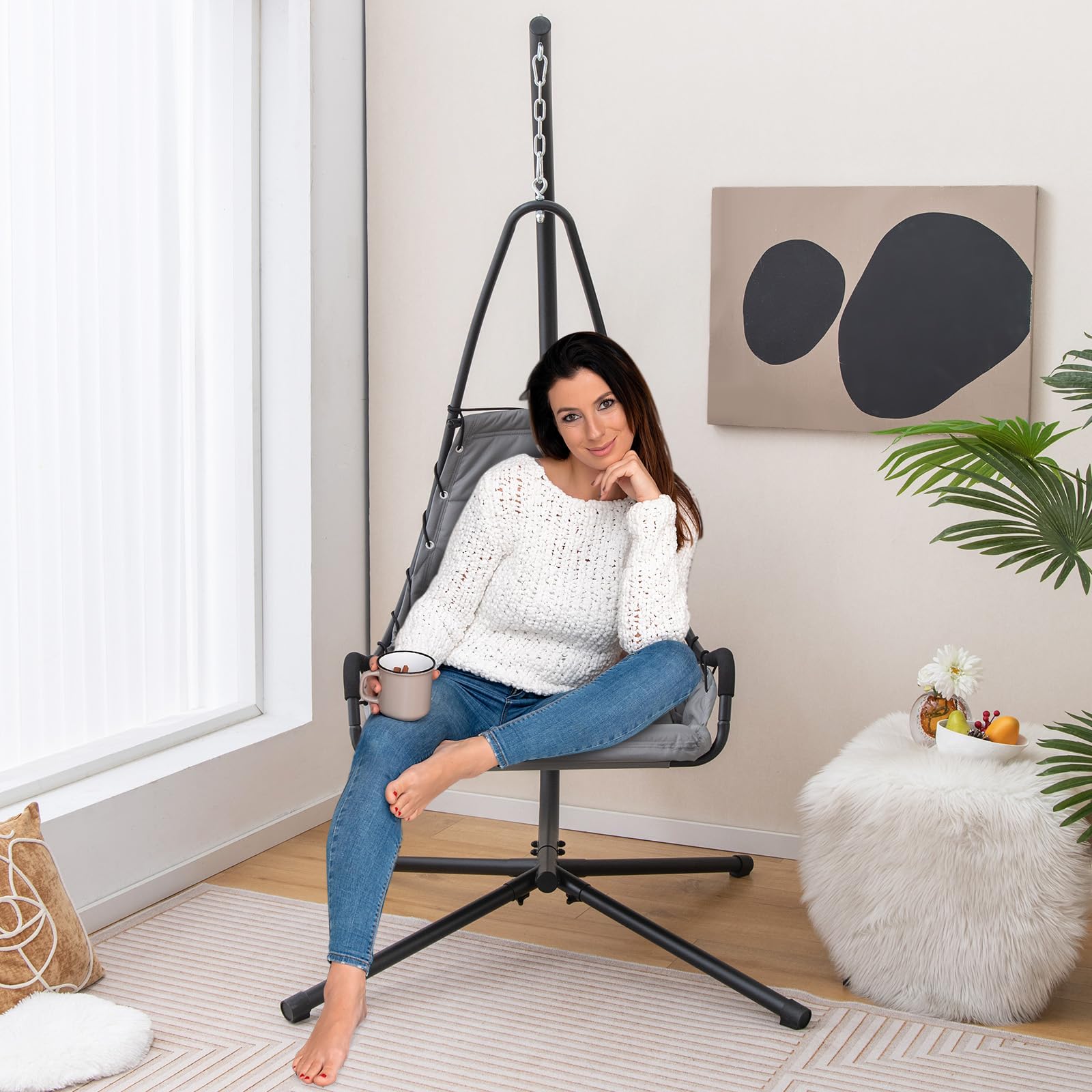 Giantex Hanging Chair with Stand