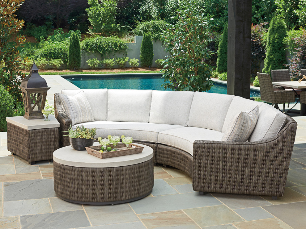 Curved Sectional Armless Sofa   Sectional Sofas   by Lexington Home Brands  Houzz