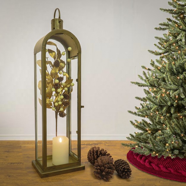 Hgtv Home Collection Arched Candle Lantern Christmas Themed Home Decor Large Antique Bronze 28 In