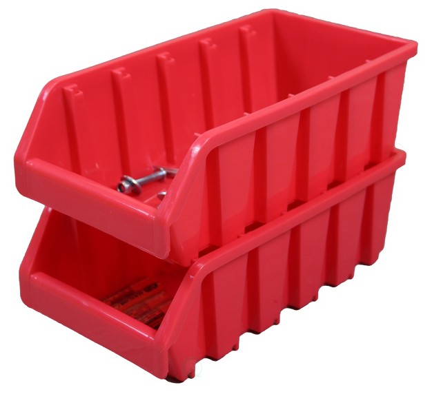 Basicwise Plastic Storage Stacking Bins