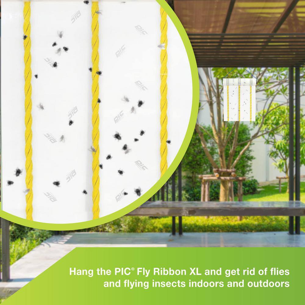 PIC Fly Ribbon XL - Large Fly Traps for Outdoors and Barns 40 ft. Roll GFR