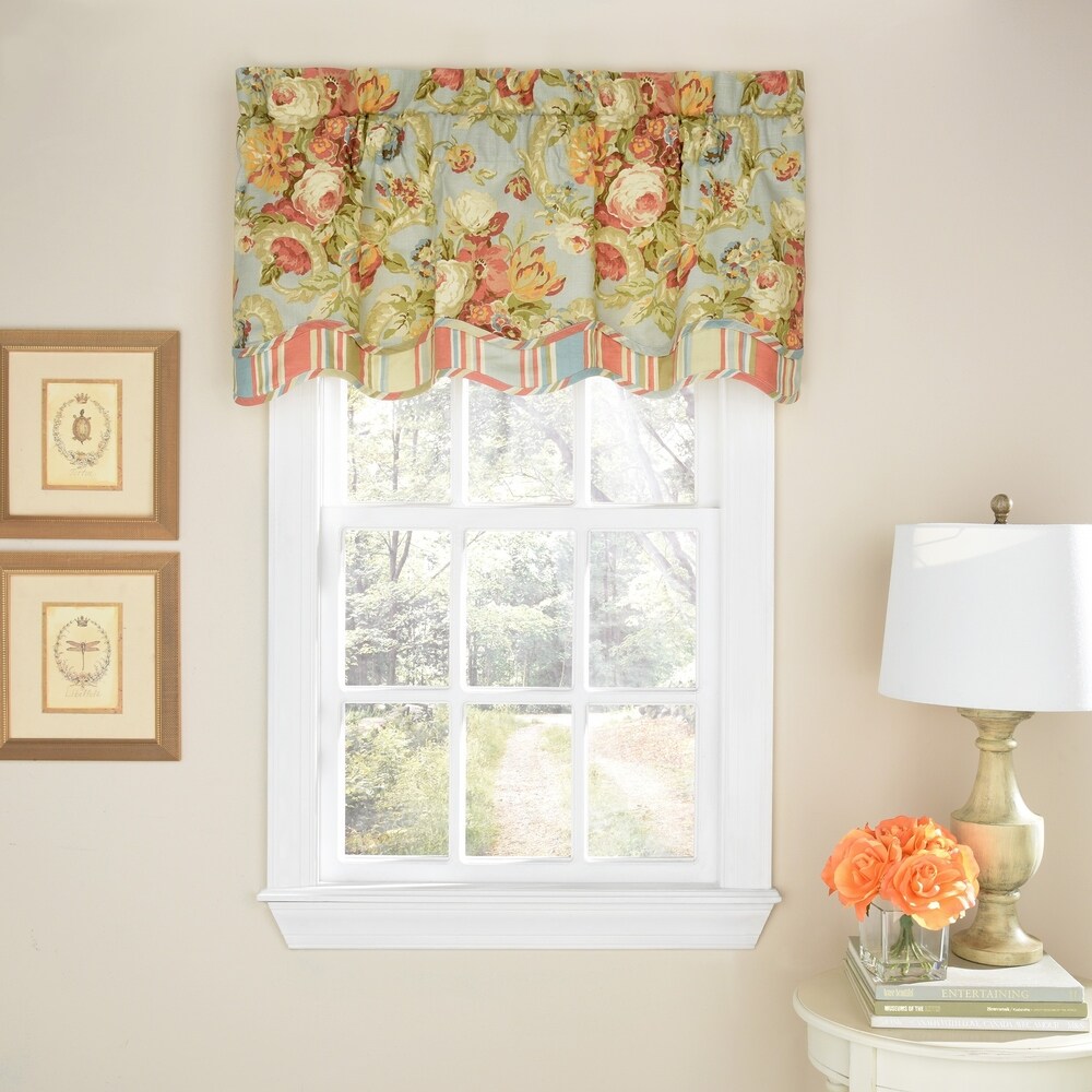 Waverly Spring Bling Window Pieced Scalloped Valance   52x18